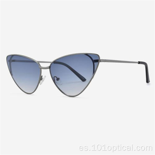 Gafas de sol de moda Cat Eye Metal para mujer